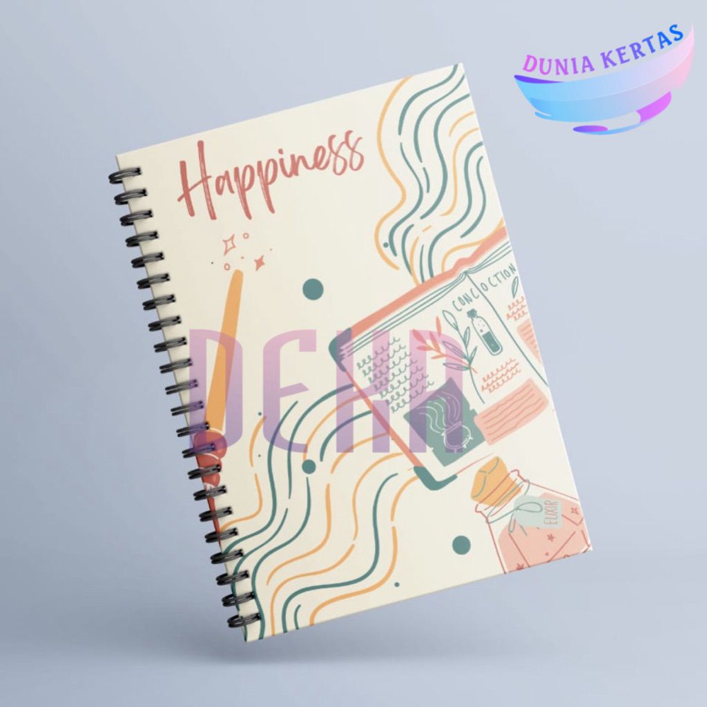 

Notebook A6 Spiral Aesthetic / Buku Diary Ring / Buku Catatan Mini
