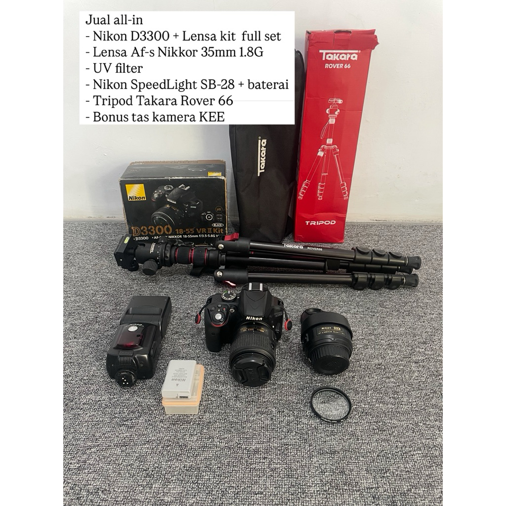 NIKON D3300 FULL SET ALL IN SECOND