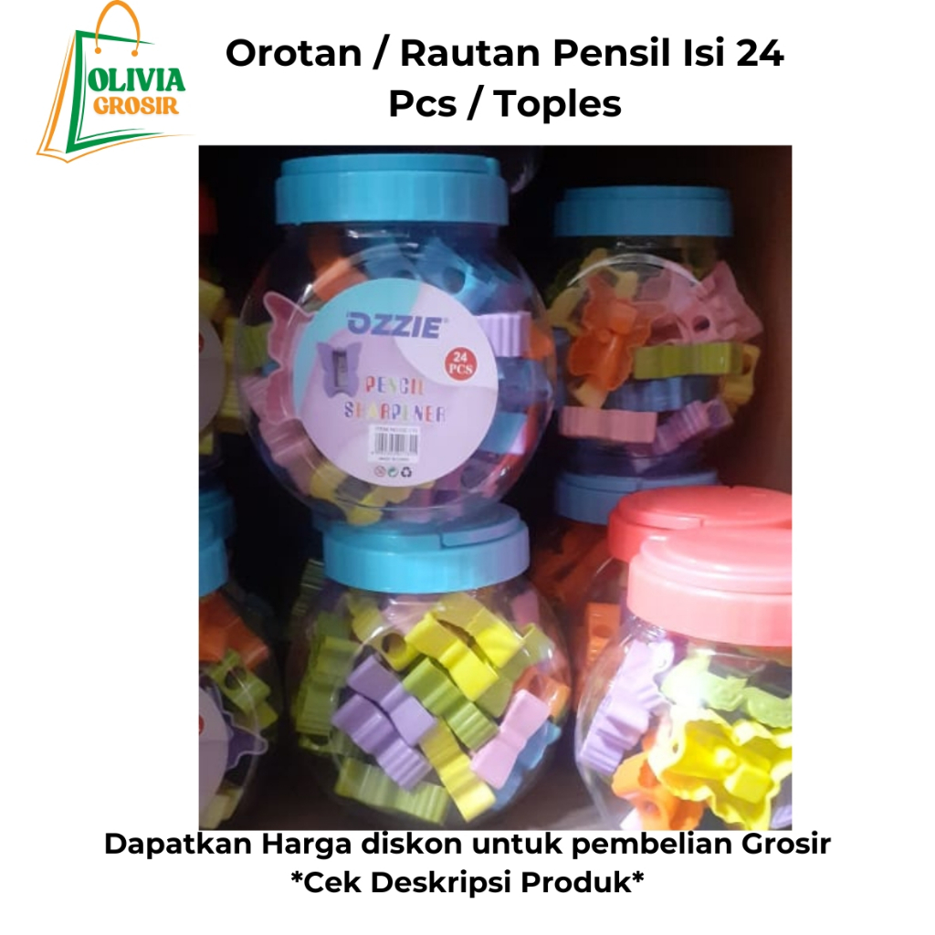 

Orotan / Rautan Pensil Isi 24 Pcs / Toples