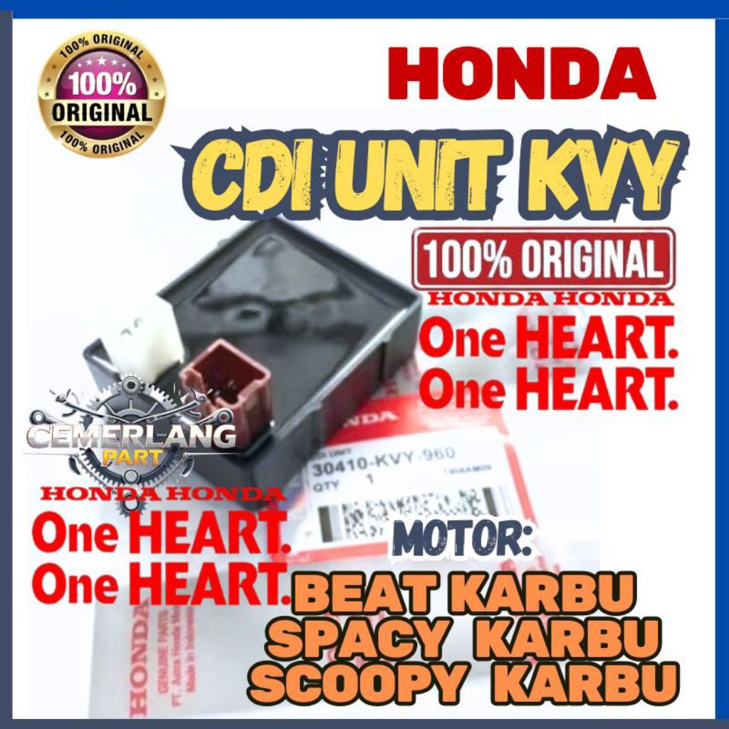 CDI UNIT Kode KVY motor BEAT KARBU, SPACY KARBU  SCOOPY KARBU Original Honda Asli bagus