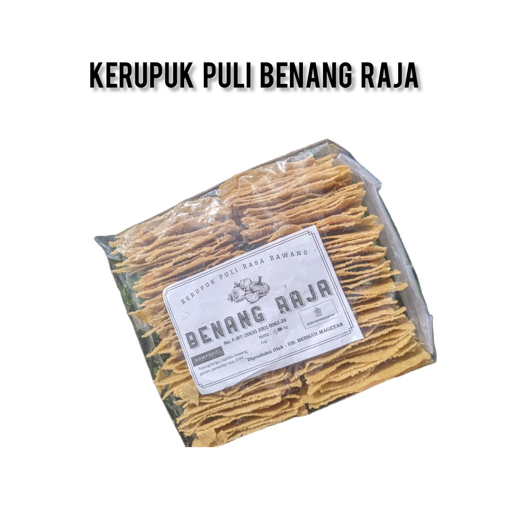 

Krupuk Puli Mentah/Krupuk Gendar Mentah 1Kg Benang Raja