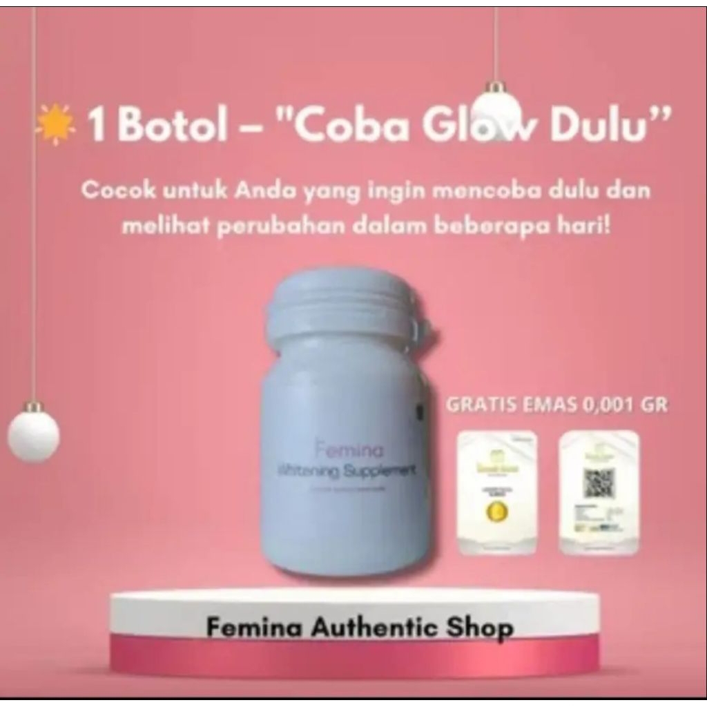FEMINA WHITENING ORIGINAL Isi 30 Kapsul BPOM AMAN