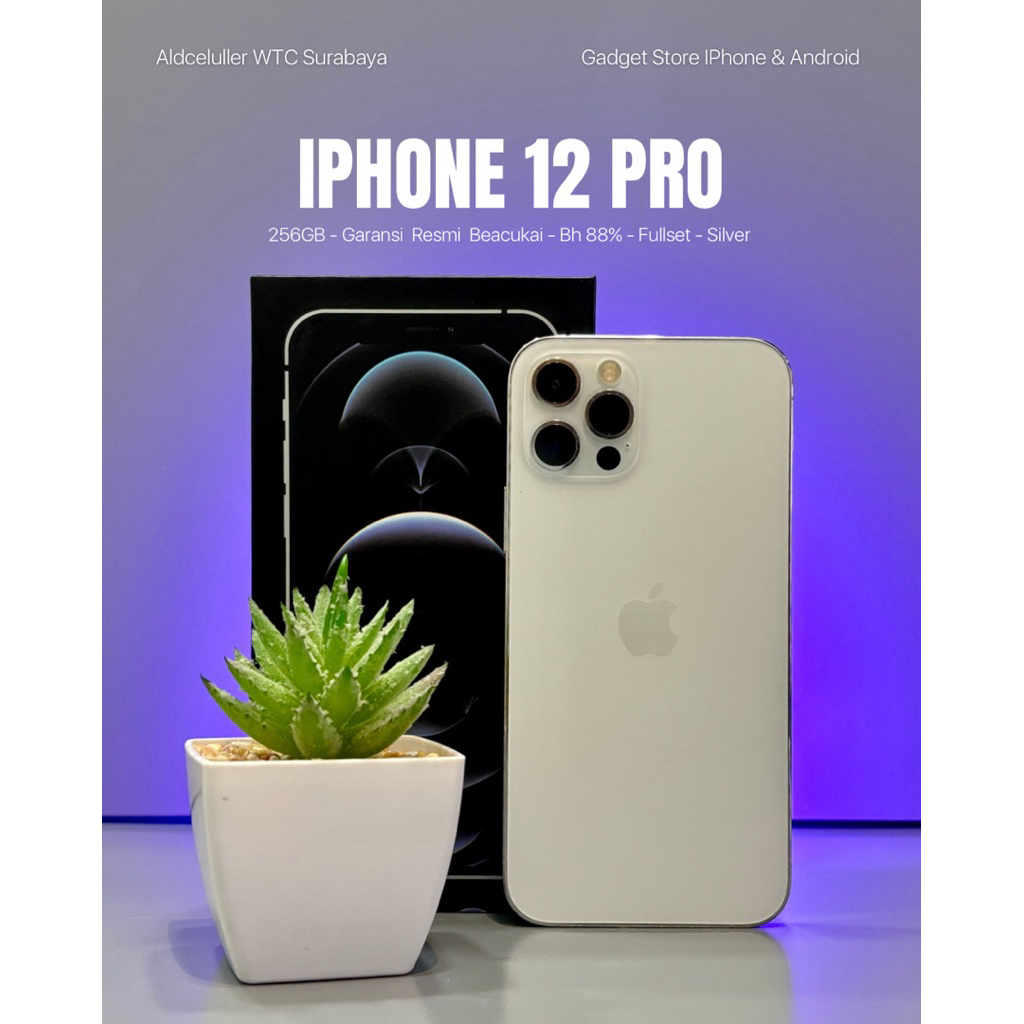 iphone 12 pro 256gb garansi resmi second