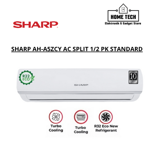 JUAL AC Sharp AH-A5SZCY AC Split 1/2 PK Standard R32 ECO New Refrigerator GARANSI RESMI - SERANG BAN