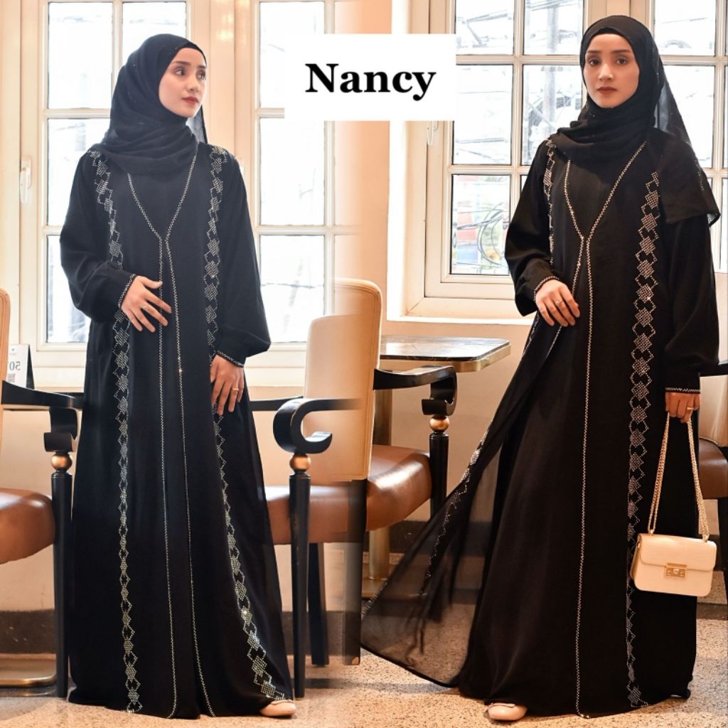 Abaya Hitam Nancy Gamis Wanita Abaya Umroh Dress Muslimah Abaya remaja