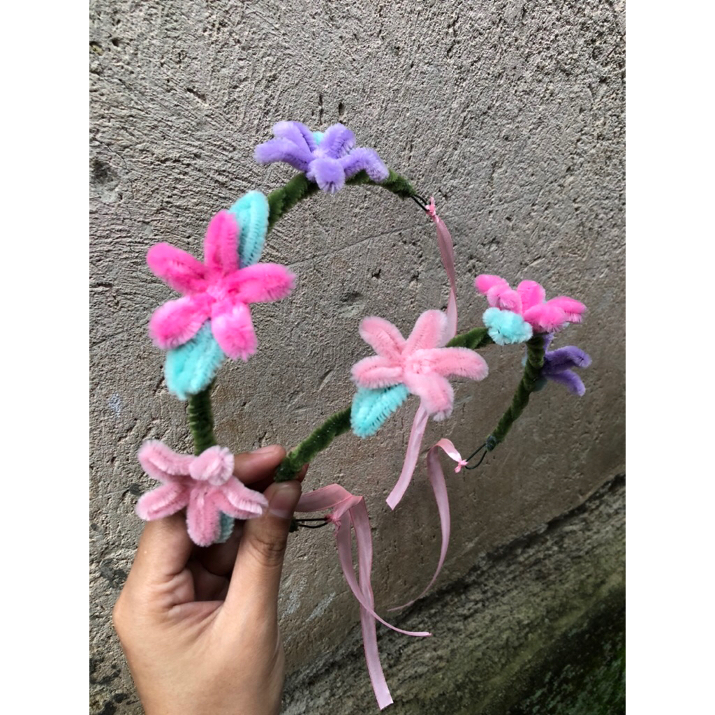 MAHKOTA BUNGA | FLOWER CROWN | BRIDAL SHOWER | BANDO BUNGA | DEKORASI PESTA | MAHKOTA PRINCESS