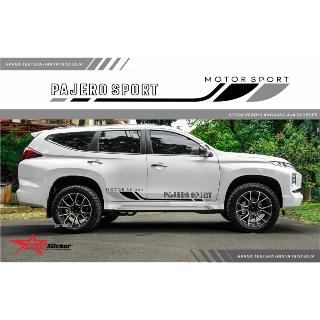 READY Cutting Sticker Mitsubishi Pajero Sport 2022 2023 | Aksesoris Mobil Mitsubishi Pajero Sport