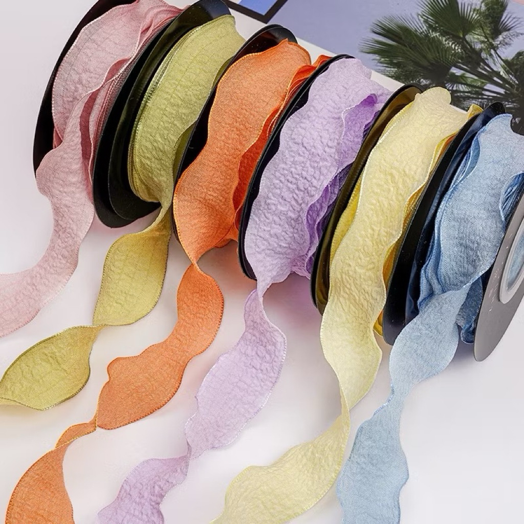 

[1 YARD] Pita KOREAN WRINKLE FISHTAIL/MERMAID RIBBON / Pita Gelombang | WAVE RIBBON