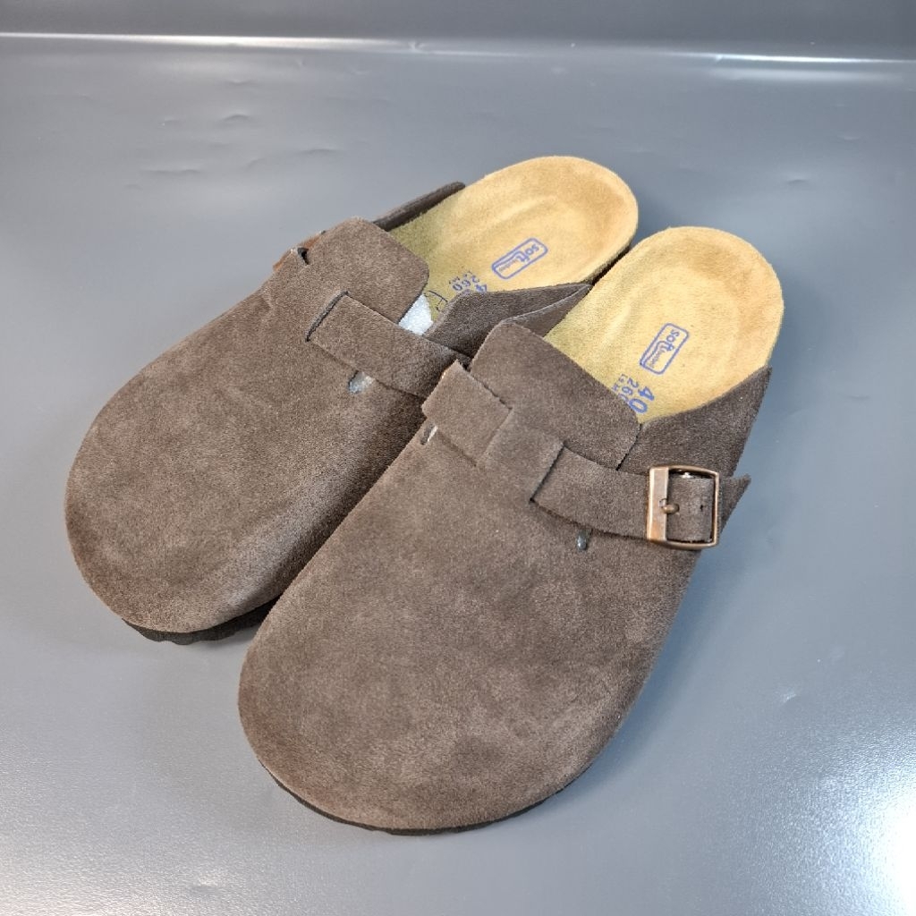 SANDAL BIRKENSTOCK ARIZONA / BIRKENSTOK BOSTON SOFT FOOTBED CLOGS TAUPE/BIRKENSTOCK BOSTON TAUPE/SAN