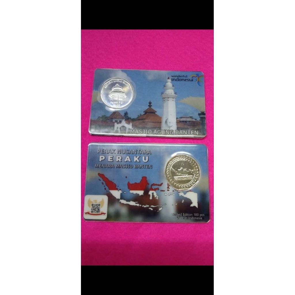 koin perak menara masjid agung banten
