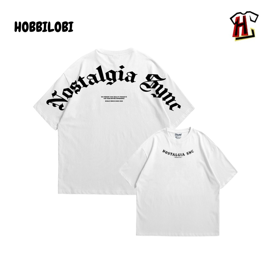 HL - Kaos Lengan Pendek " Nostalgia Sync " Regular Fit Baju Distro 30s - Tshirt Oversize