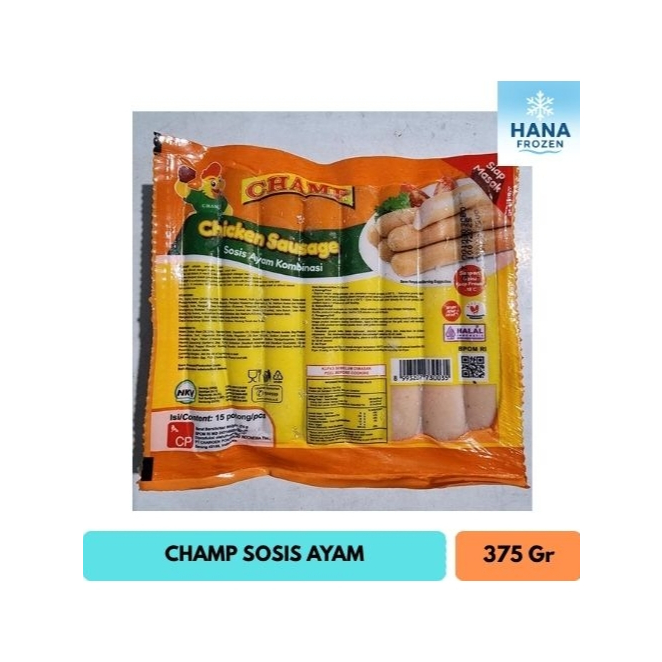 

CHAMP CHICKEN SAUSAGE, SOSIS AYAM 375 GRAM