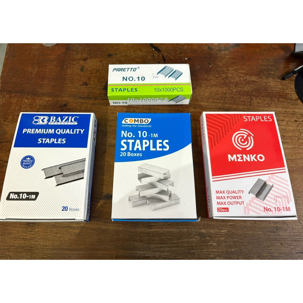 

isi steples no.10 per 10 atau 20box kecil