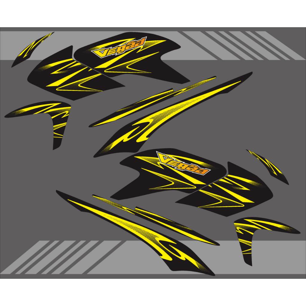 STIKER STRIPING VARIASI HONDA VERZA LAMA TAHUN 2013-2017 GRAFIS VARNING