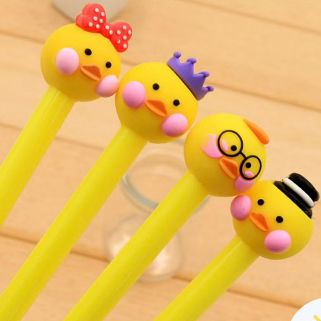 

Pulpen Gel Karakter Bebek Pena Premium Hewan Kuning Duck Costume Kostum Lucu Unik Imut Termurah