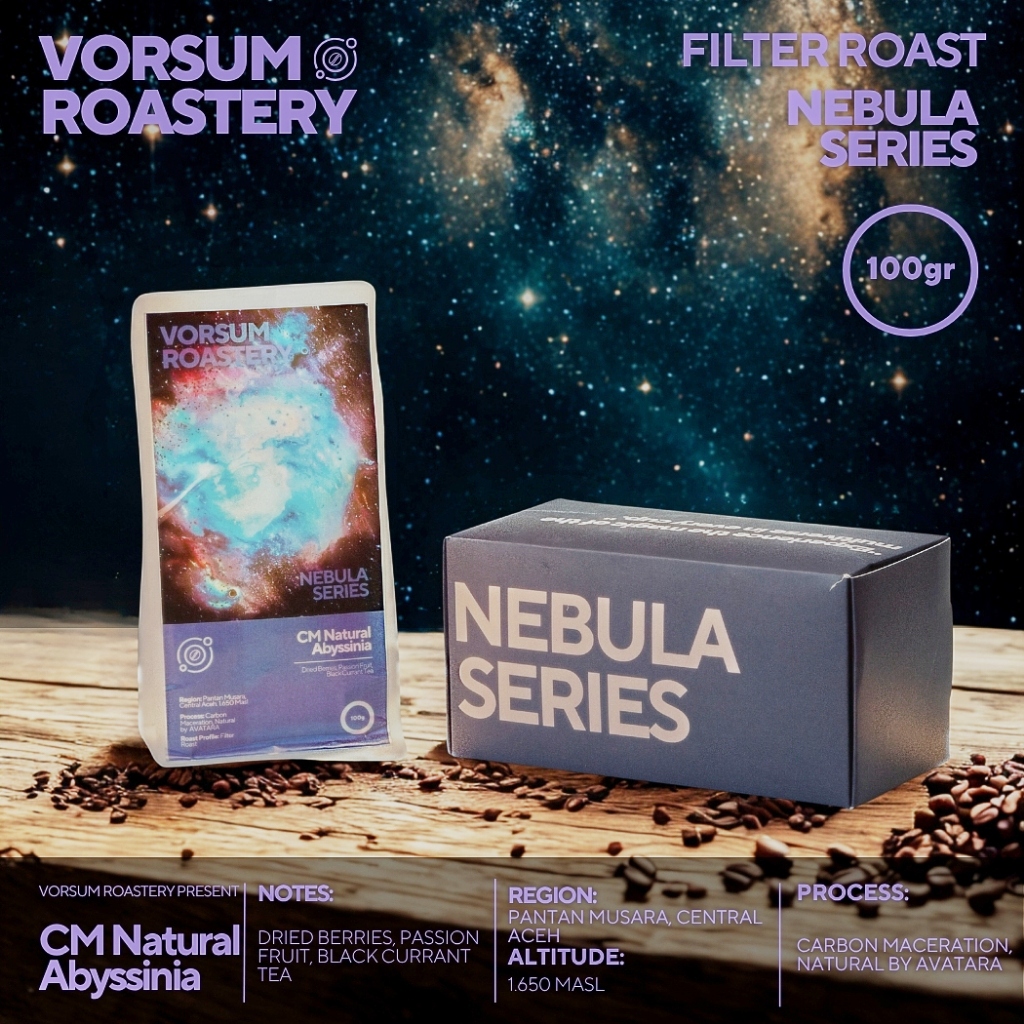 

Avatara CM Natural Abyssinia (Nebula Series) - Filter Roast Biji Kopi Single Origin 15gr, 100gr, 200gr Vorsum Roastery