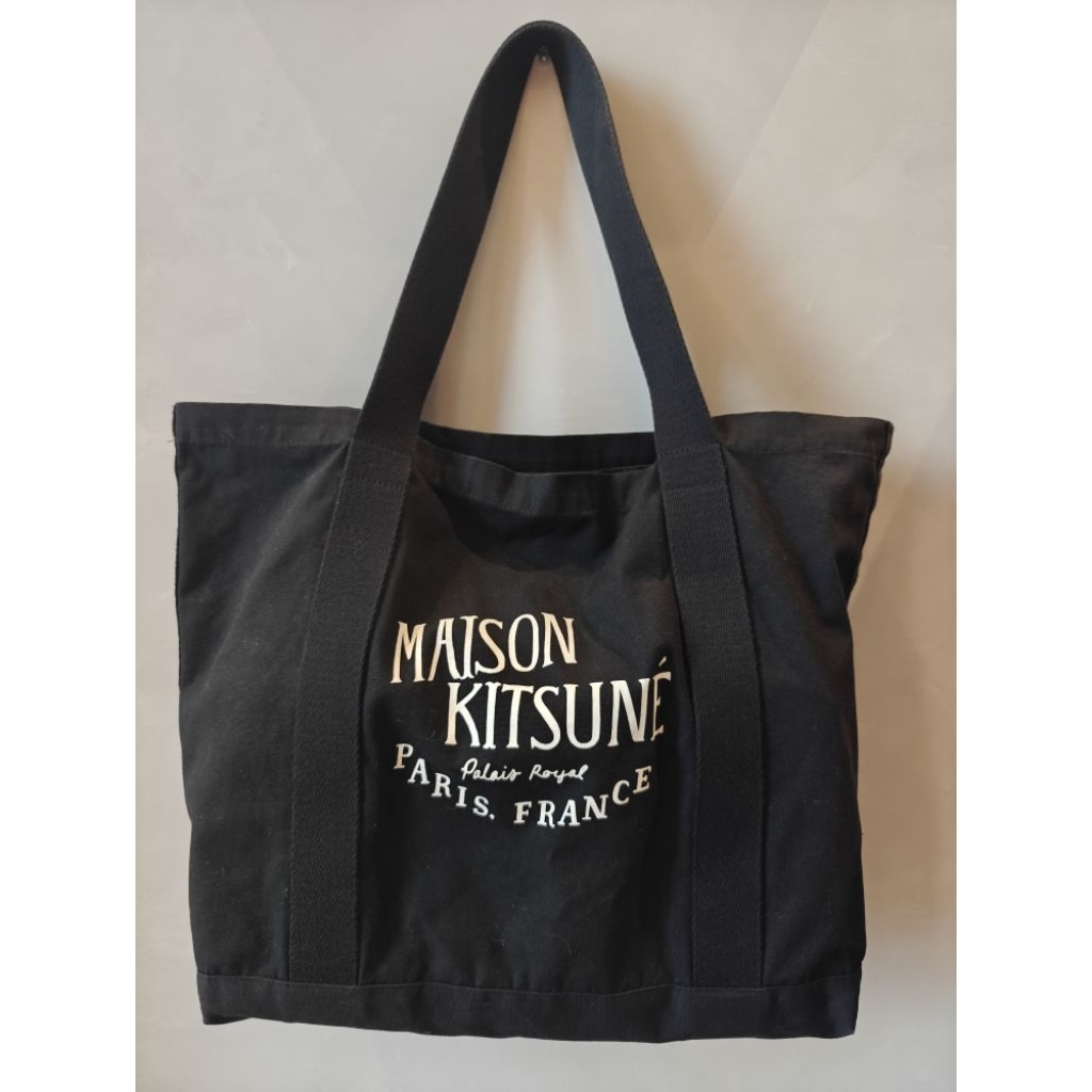 (Preloved) Maison Kitsune Tote Bag Black