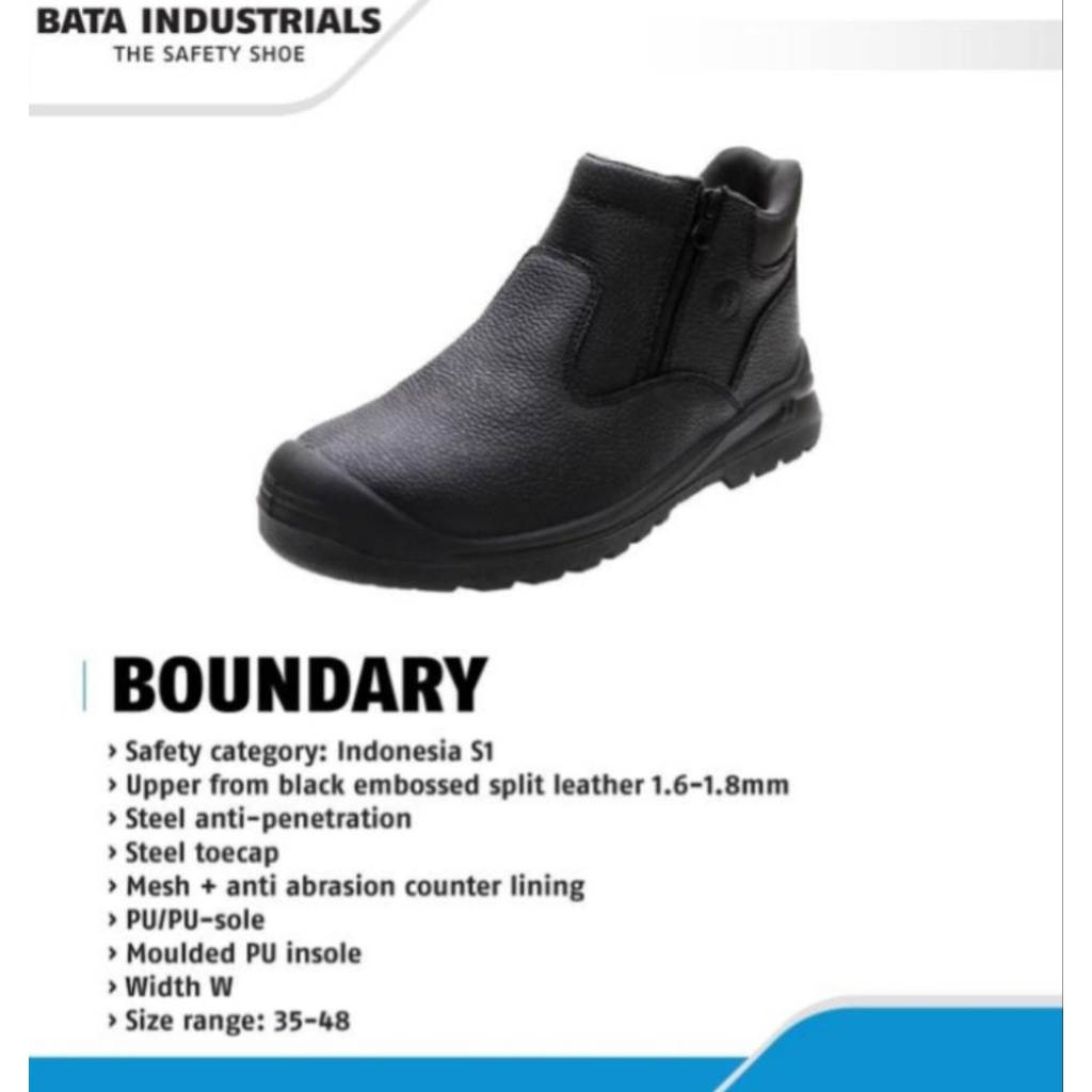 Sepatu Safety Bata Boundary / Safety Shoes Bata