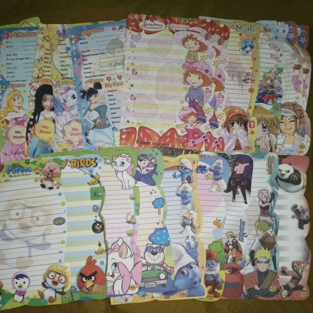 

[ MINIMAL ORDER 5 LEMBAR ] ISI BINDER NON HARVEST LOOSE LEAF A5 BIODATA PRINCESS ANGEL NARUTO WINX PORORO LANGKA JADUL 20 RING RARE REFILL
