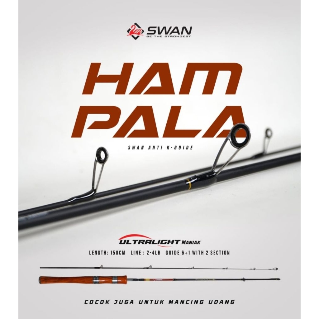 Joran Pancing Ultralight Swan Hampala 150 cm Solid Carbon