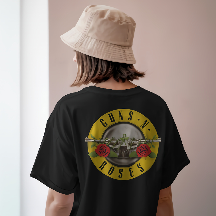 Kaos Band Guns N Roses Pria Wanita | Baju GNR T Shirt Hitam Cotton Combed 24s Adem Tebal