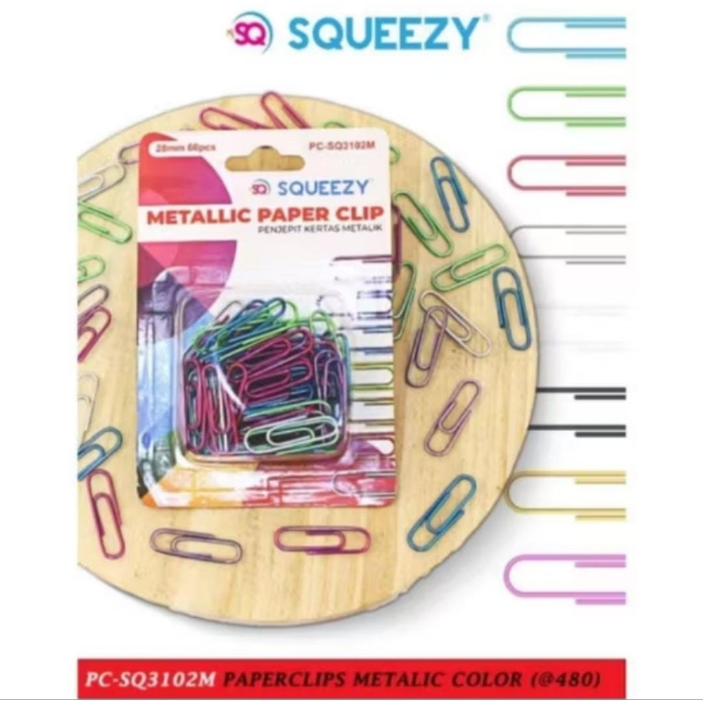 

Penjepit Kertas / Paper Clip Warna Warni Metalik