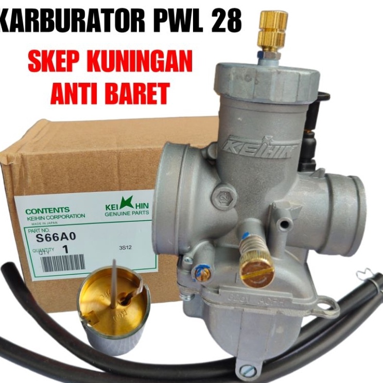 KARBU KARBURATOR PWL 28 KAWASAKI NINJA R SS RR SKEP KUNINGAN TEMBAGA ANTI BARET UNIVERSAL SEMUA MOTO