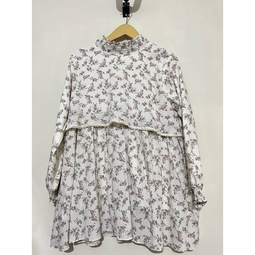 preloved blouse eclemix bahan tebal blouse wanita motif bunga eclemix