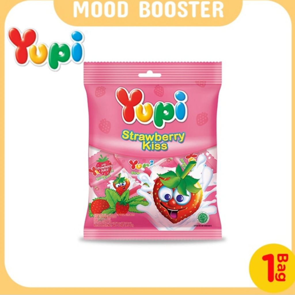 

Permen YUPI STRAWBERRY KIS Bag 120g