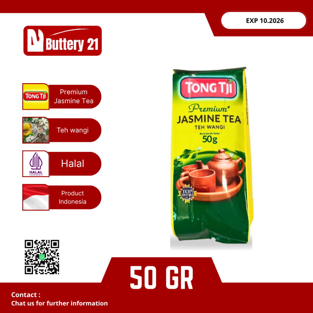 

TONG TJI PREMIUM TEH WANGI 50 GR/JASMINE TEA/TEH MINUM/TEH BUNGA MELATI