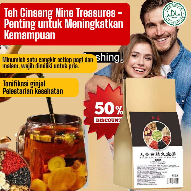 

⚡Pengiriman 24 Jam⚡Teh Ginseng Huangjing Jiupin【5g x 30 】 /Minuman Herbal Penambah Energi & Anti Lelah/Teh Nutrisi Ginjal & Hati/Teh Ginseng Wolfberry/Pemulihan Setelah Begadang