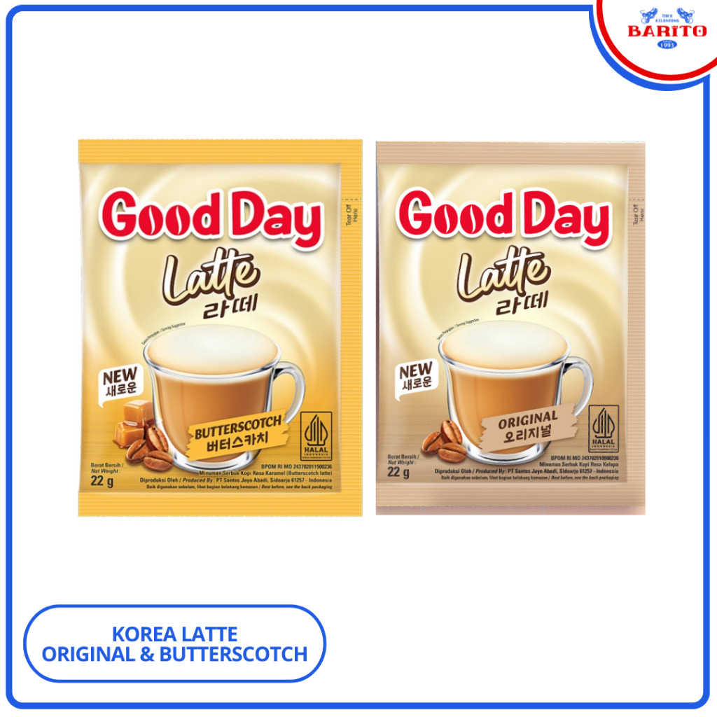 

Good Day Korea Latte Original & Butterscotch Isi 10 PCS