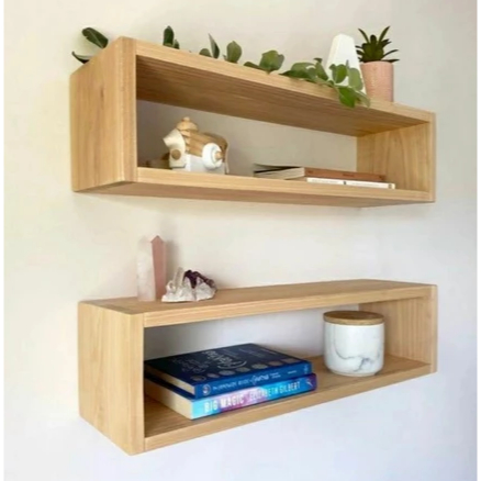 Rak Rack Kayu Ambalan Tempat Tatakan Pot Bunga Dekorasi Ruang Tamu Rakk Dinding Persegi Panjang