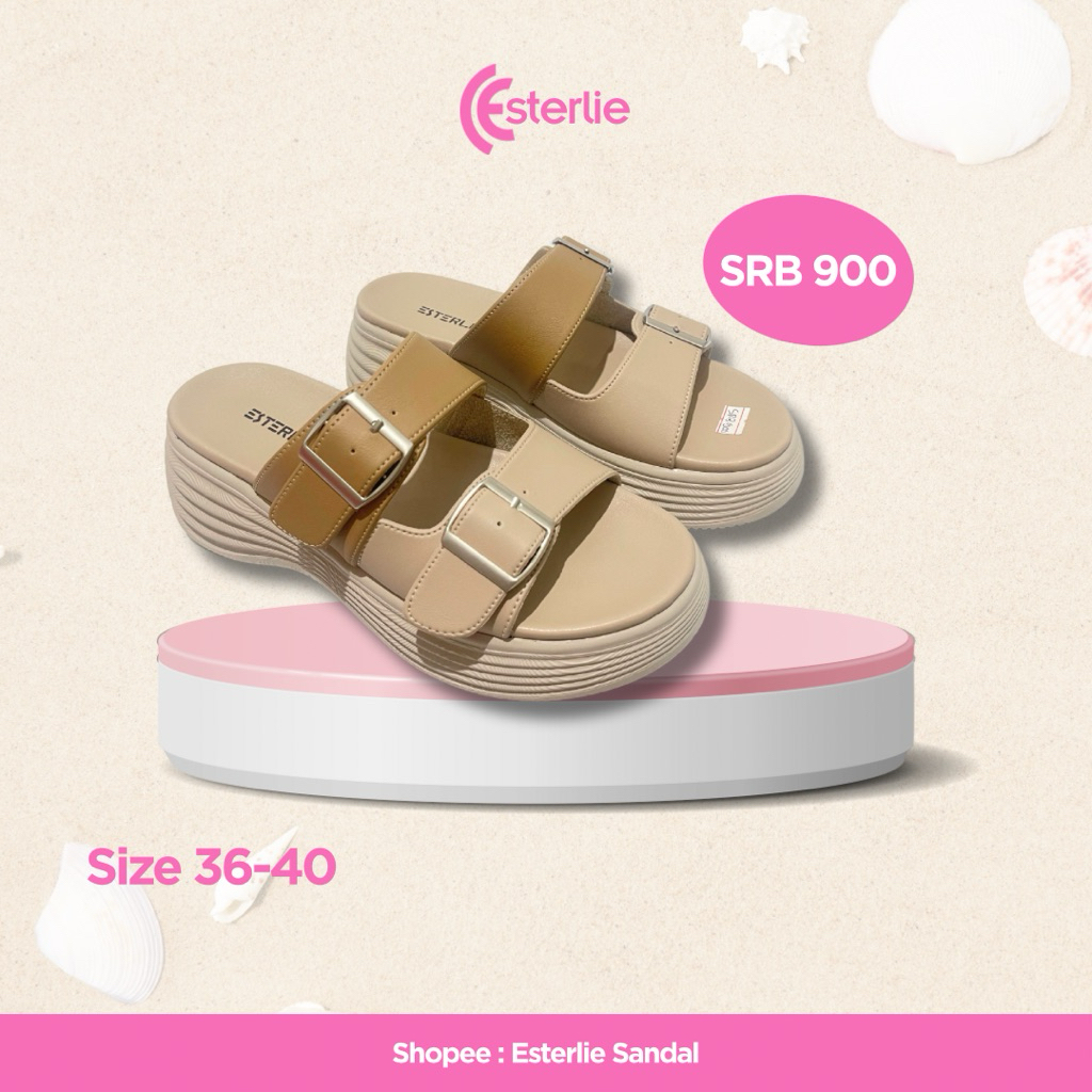 Esterlie - Sandal Wanita SRB 900 - Sandal tinggi wanita sandal wedges wanita sandal daily