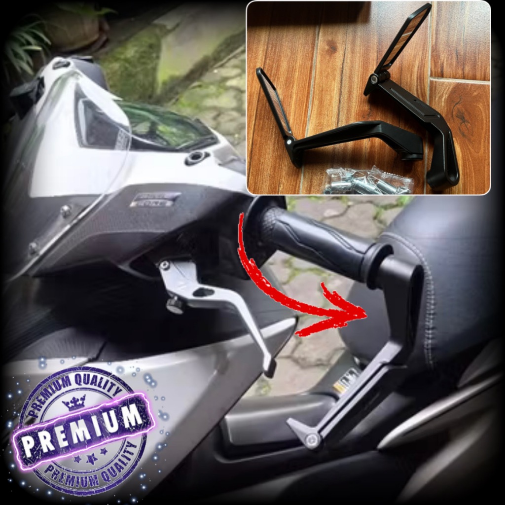 spion motor spion handguard jalu lipat full cnc aluminium diecast universal motor matic maxi bigmati