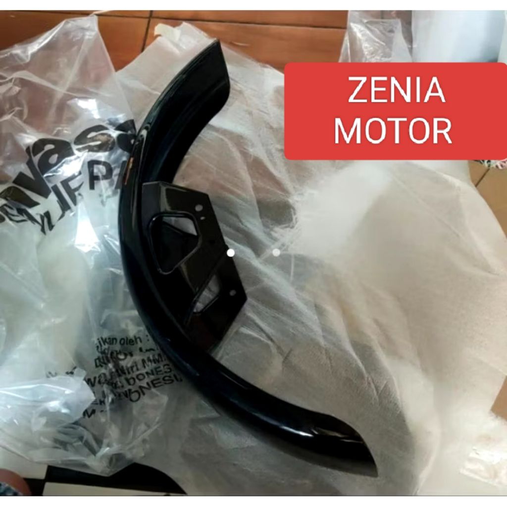 SPAKBOR SLEBOR DEPAN HITAM GLOSSY KAWASAKI W175 CUSTOM BLACK STYLE ORIGINAL KAWASAKI