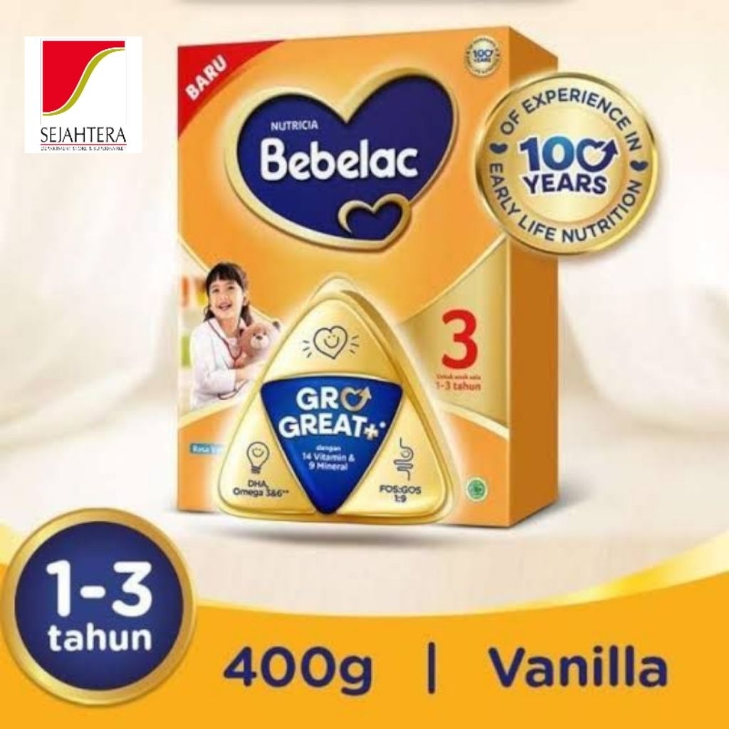 

bebelac 3 1-3 tahun vanila 400gr box