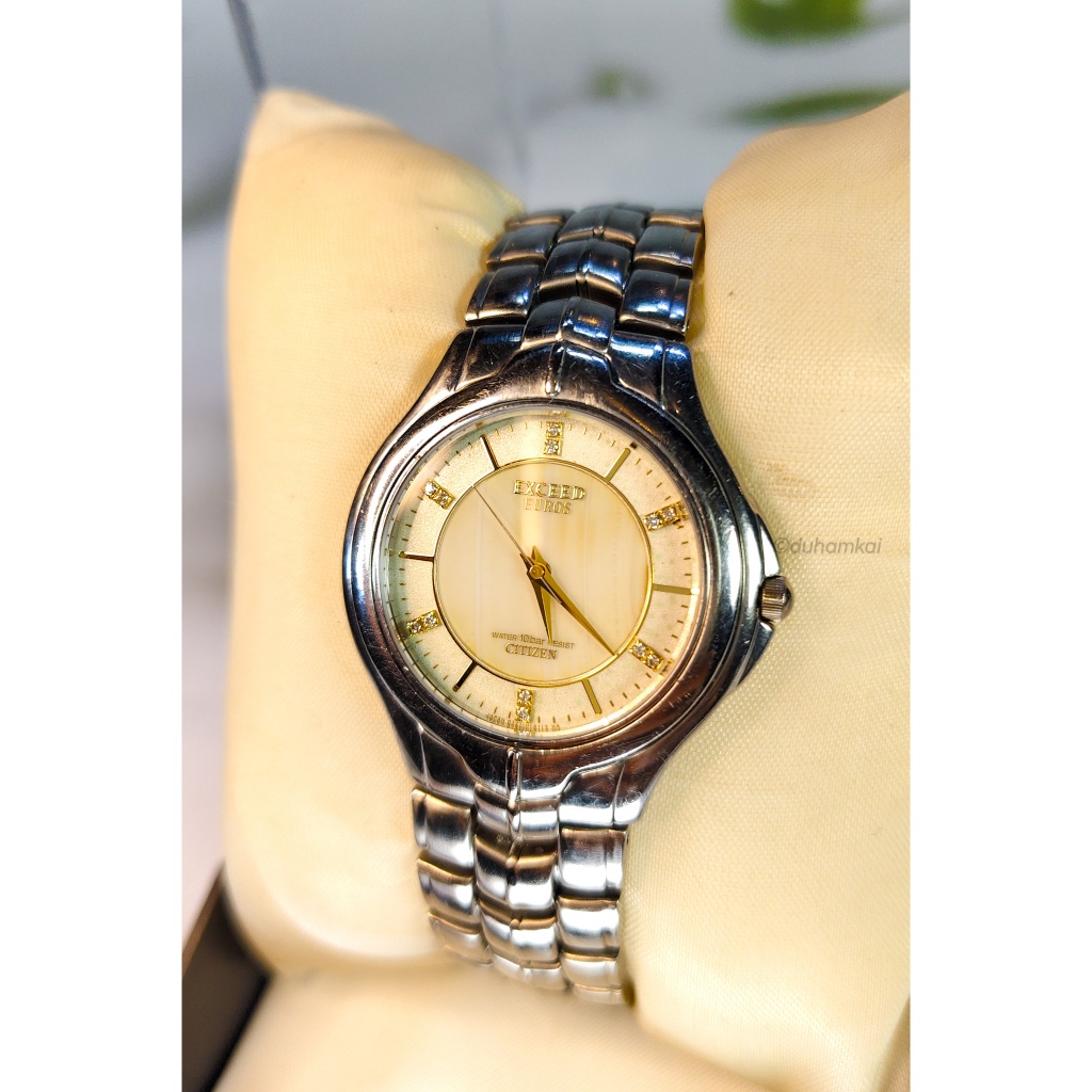 Citizen Exceed Euros Diamond Dial Enamel Ceramic Unisex Secondhand Preloved Not Dolce Exceline Spiri