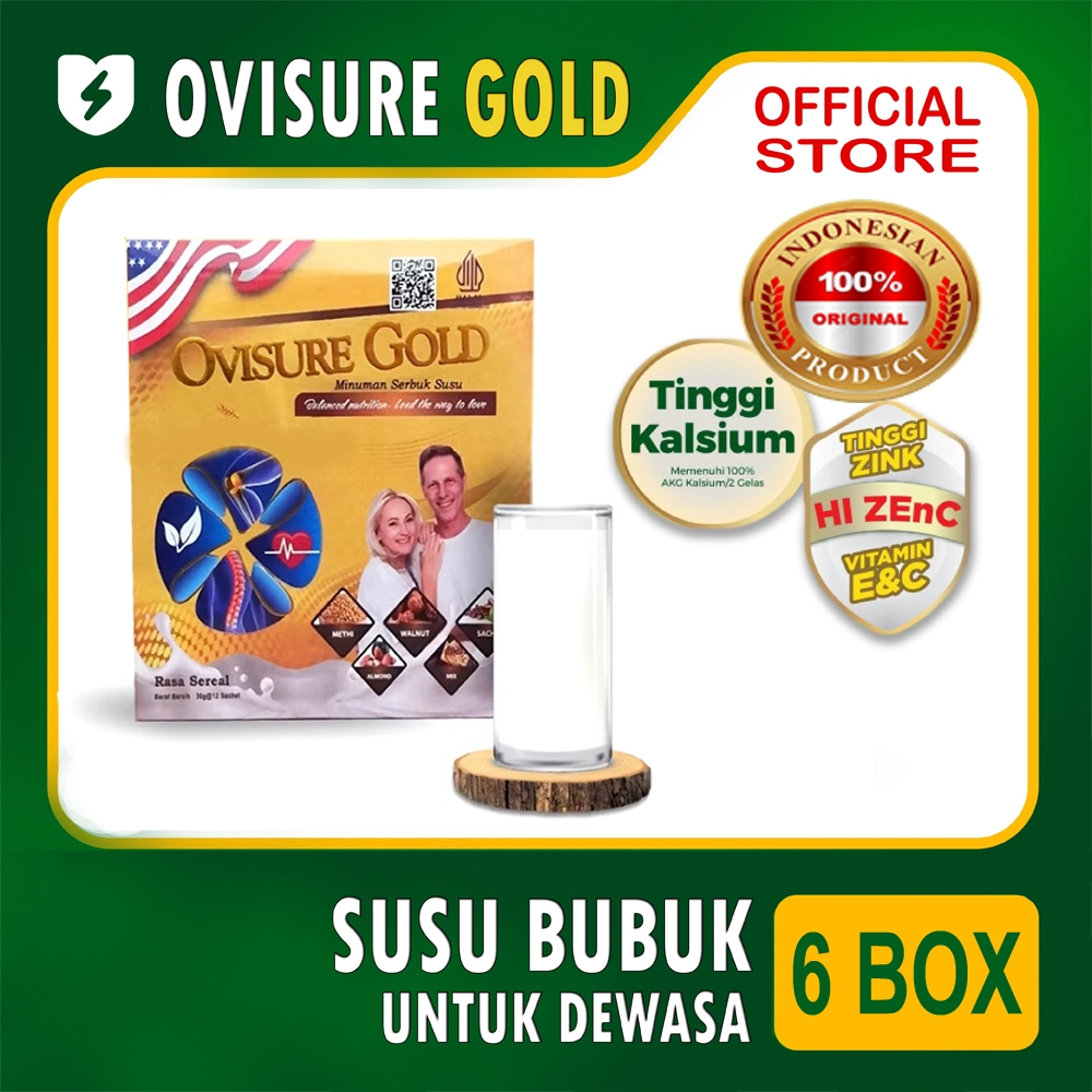 

PAKET 6 BOX OVISURE GOLD ORIGINAL USA - SUSU UNTUK PENGOBATAN TULANG DAN SENDI TERBAIK