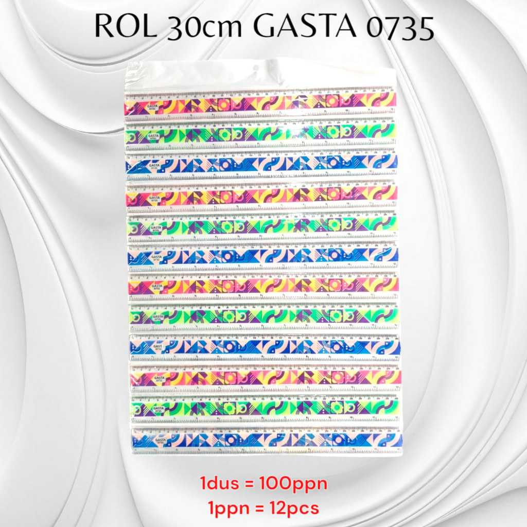 

Penggaris 30 cm gasta 0735/ ROL 30 CM MOTIF