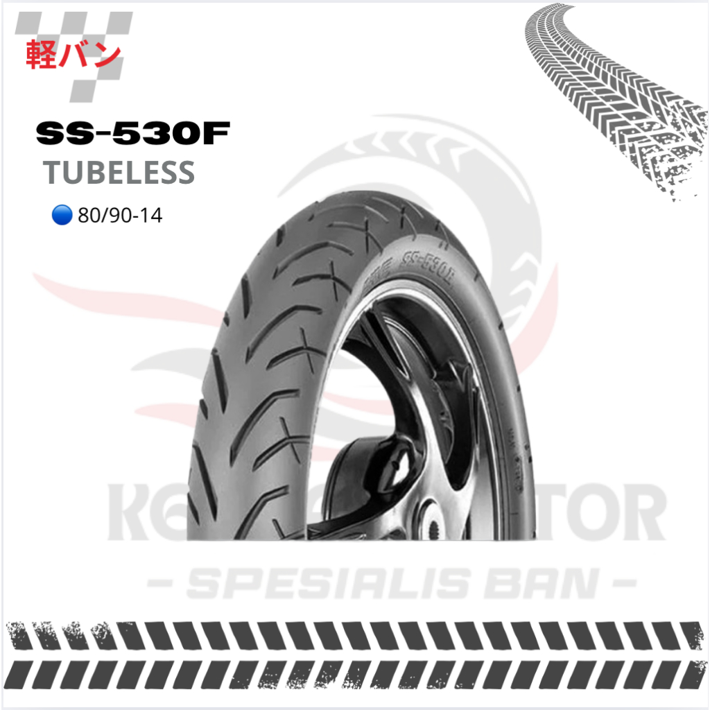 BAN MOTOR IRC SS530F SS530R RING 14 80/90-14 & 90/90-14 TUBELESS