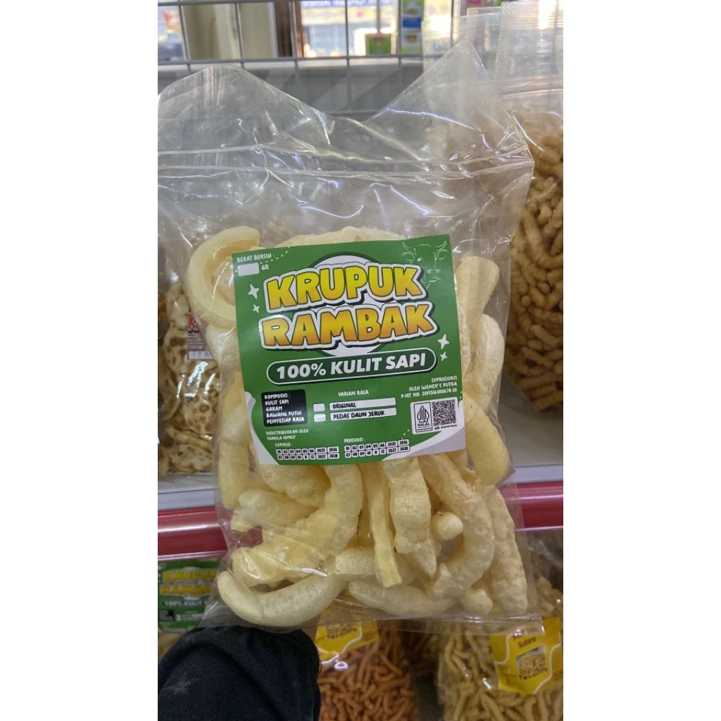 

(100gr) KERUPUK KULIT ORI RAMBAK PANJANG