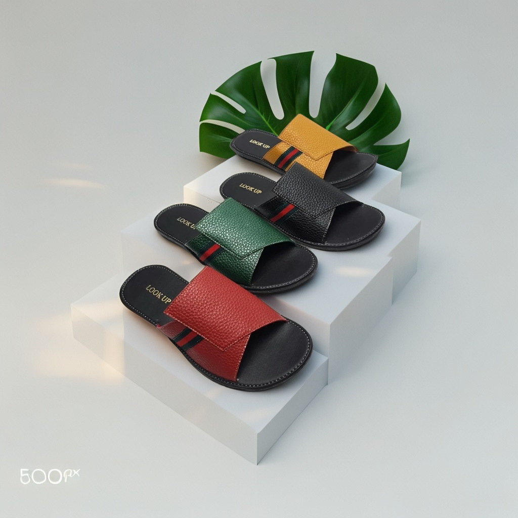 CASSIA Look Up Sandal Kulit wanita Sandal Kokop Papirut Series