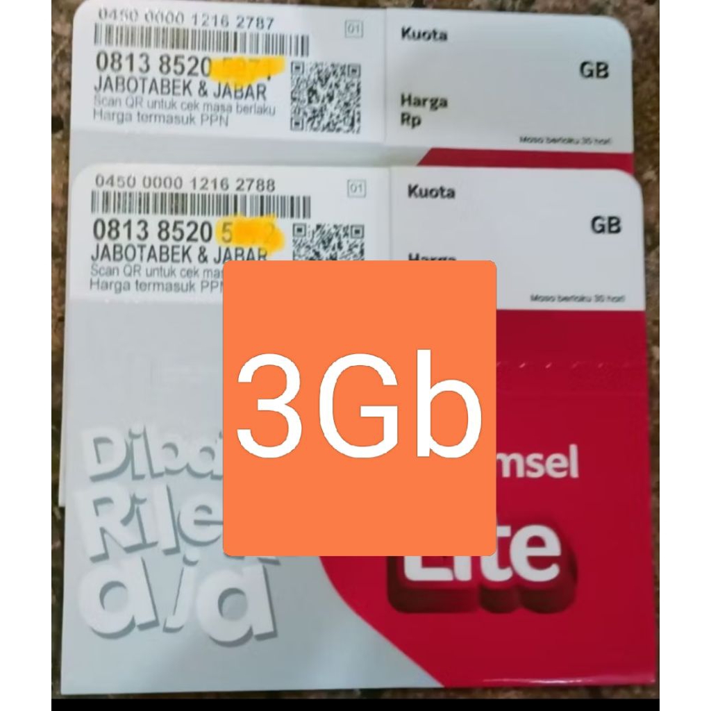 KARTU PERDANA TELKOMSEL RED SIMPATI 3gb
