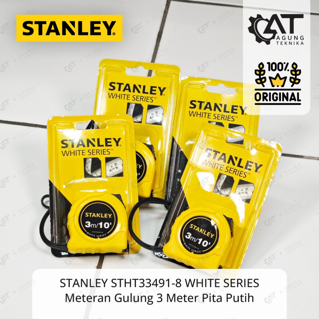 Meteran STANLEY STHT33491-8 White Series 3 Meter Pita Meteran Putih