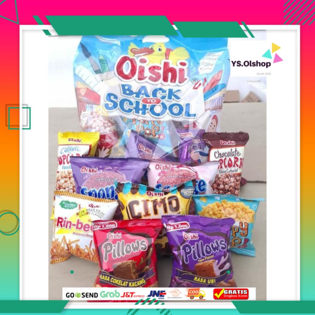 

GOJEK GRAB EXPRESS SPX || PAKET ISI 10 Pack Bingkisan Spesial OISHI Back to School Snack, Gift, Food