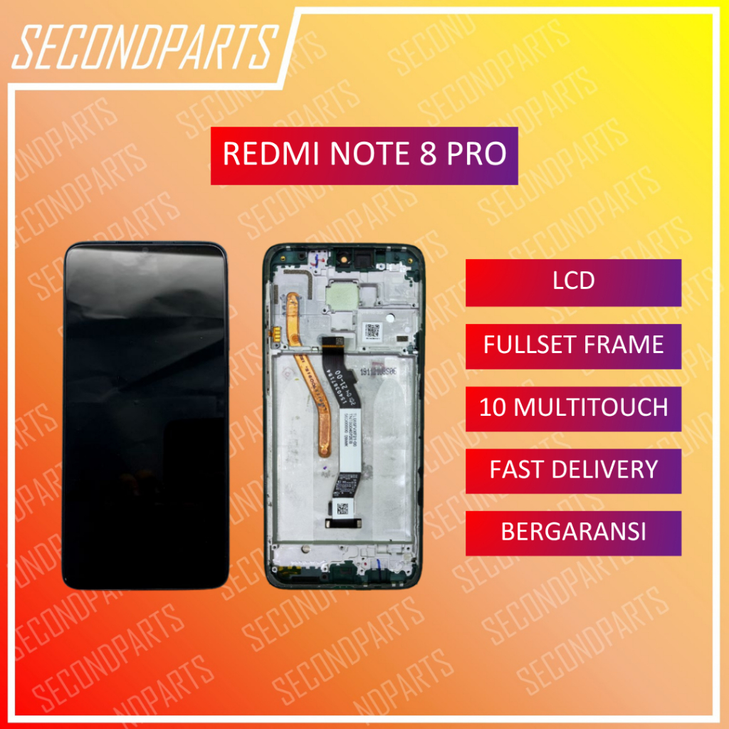 LCD FULLSET FRAME REDMI NOTE 8 PRO ORIGINAL COPOTAN