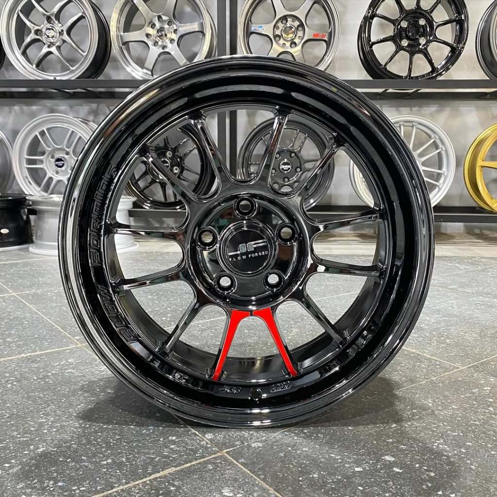 Velg JF BUZZ Ring 17 Lebar 8 Et 40 Pcd 5x114 Warna Black Chorme | Velg R18 | Velg Mobil | Velg Racin