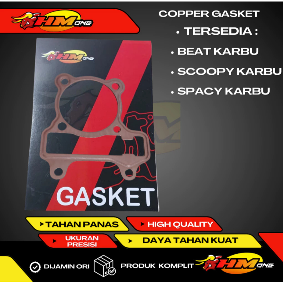 Paking Head Tembaga Beat Karbu Scoopy Karbu Spacy Karbu Kuningan Tembaga HMone Racing HM1