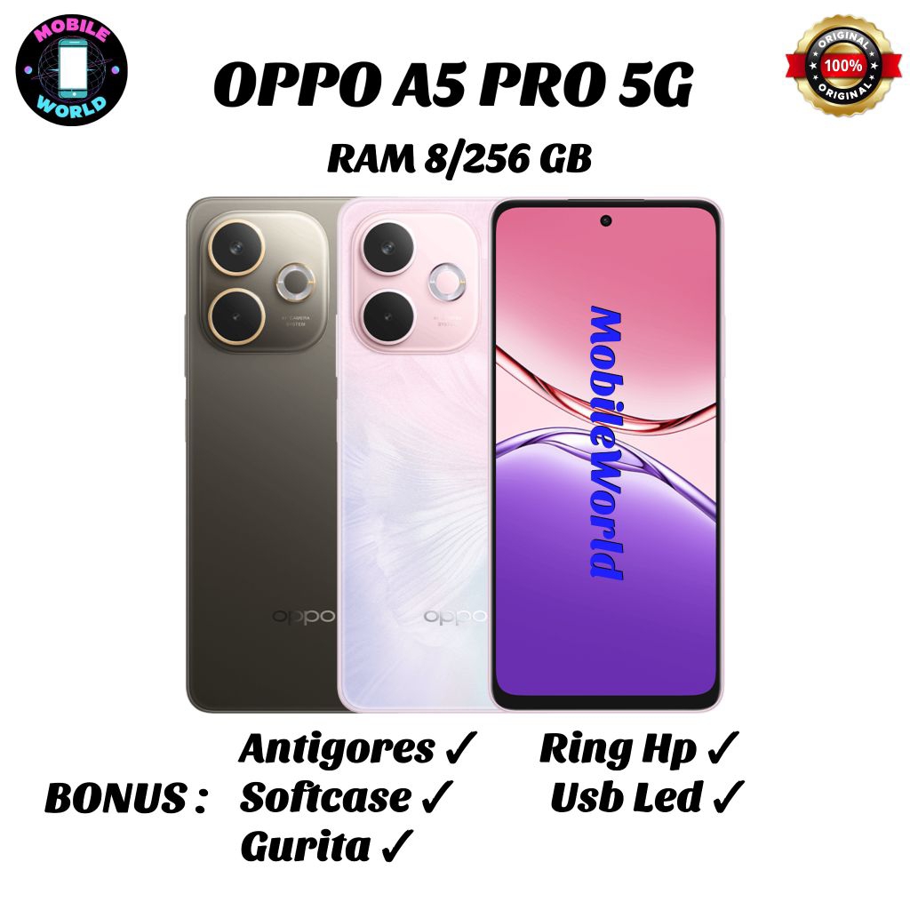 OPPO A5 PRO 5G RAM 8/256 GB GARANSI RESMI OPPO